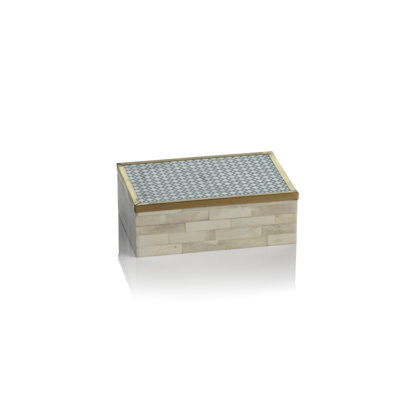 Cobie Bone/Brass Decorative Box