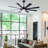 Modern 72" 8-Blade Windmill Indoor Matte Black Ceiling Fan With LED Lights, Remote Control and Quiet DC Motor-1425338763-1425338761