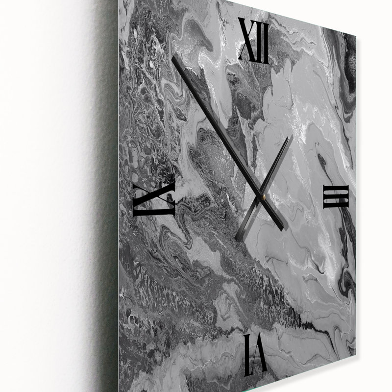 Horloge murale abstraite gris, Petit