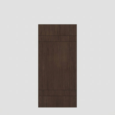 80" Alto Slab Only Mahogany Flush Panel Door - Contemporary, Modern, Unfinished
