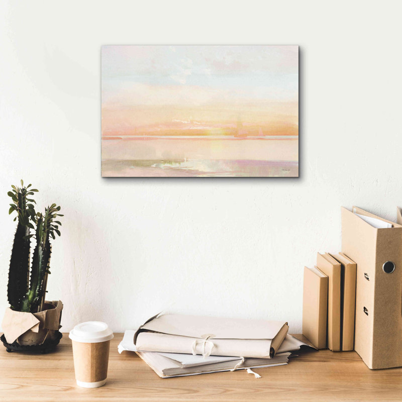 «Peaceful Shore 1» par Stellar Design Studio, estampe numérique sur toile, H 12 po x l 18 po x P 0,75 po