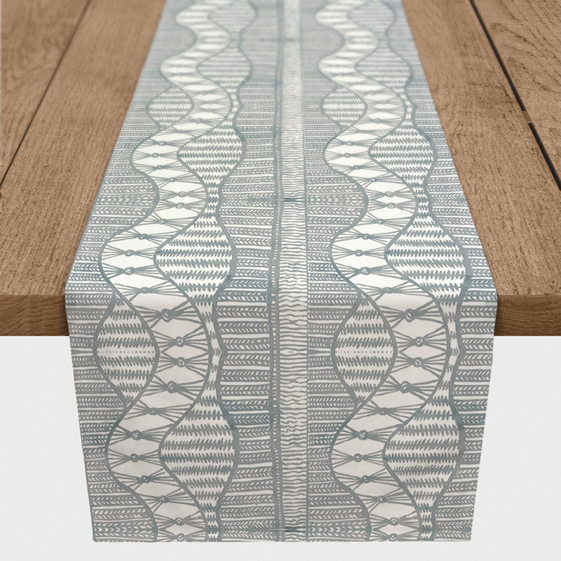 Chemin de table rectangulaire, 72 po x 16 po, Bleu