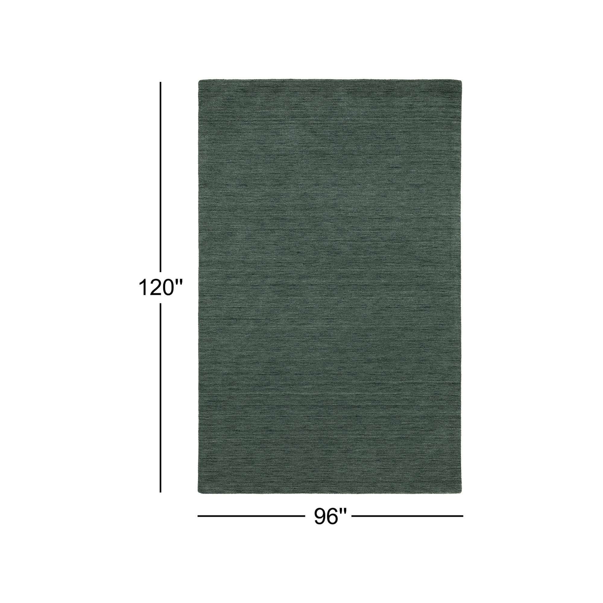 Yolandi Hand Tufted Wool Teal Rug, Rectangle 8' x 10'