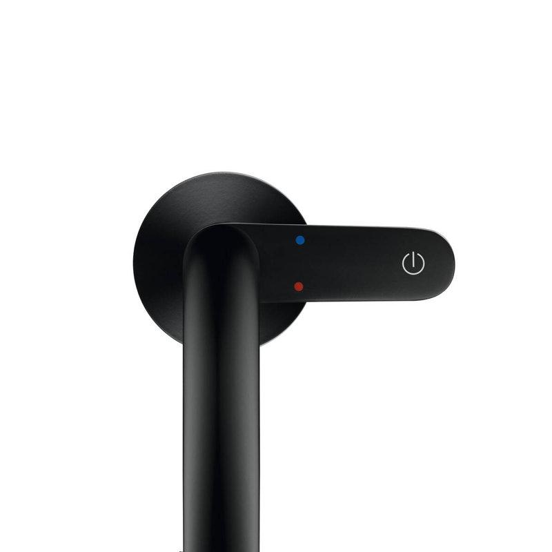 One 9.75" Height Single Hole Bathroom Sink Faucet, Matte Black