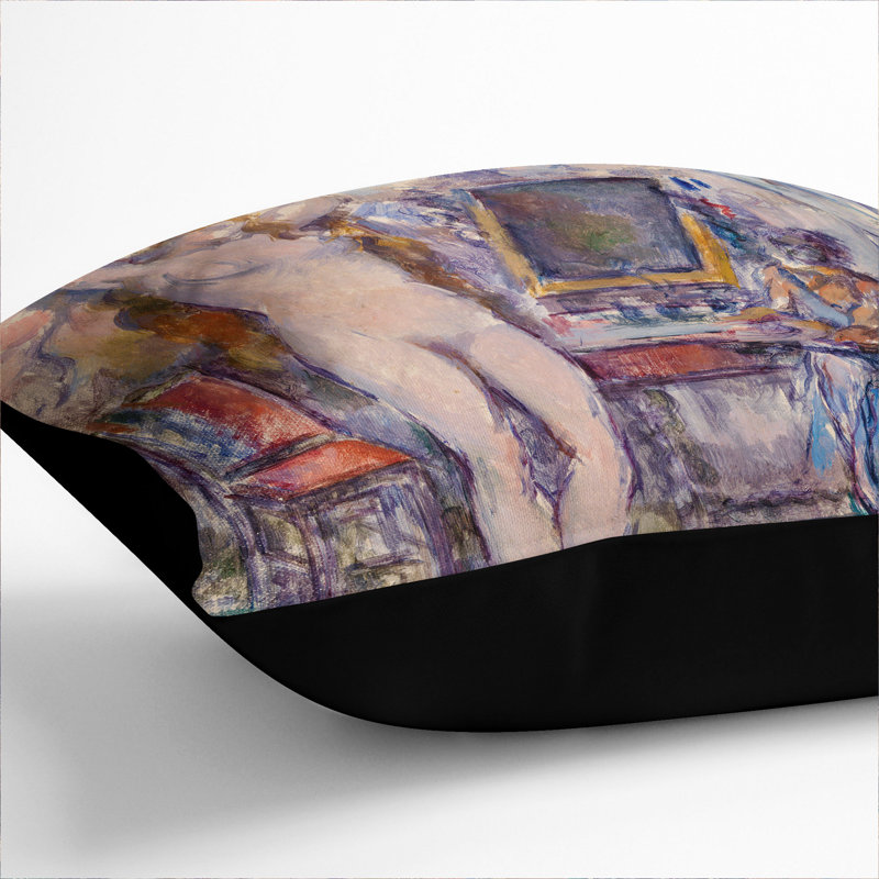The Toilette Scatter Cushion with Filling, Black, 40cm H x 40cm W x 15cm D