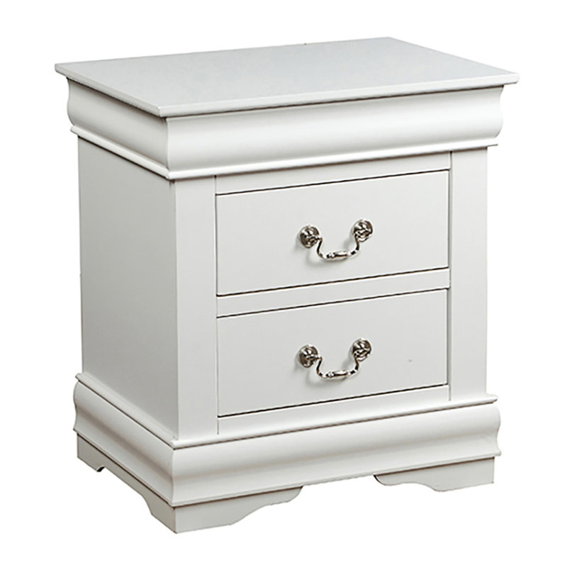 Table de chevet Louis Philippe III, Blanc