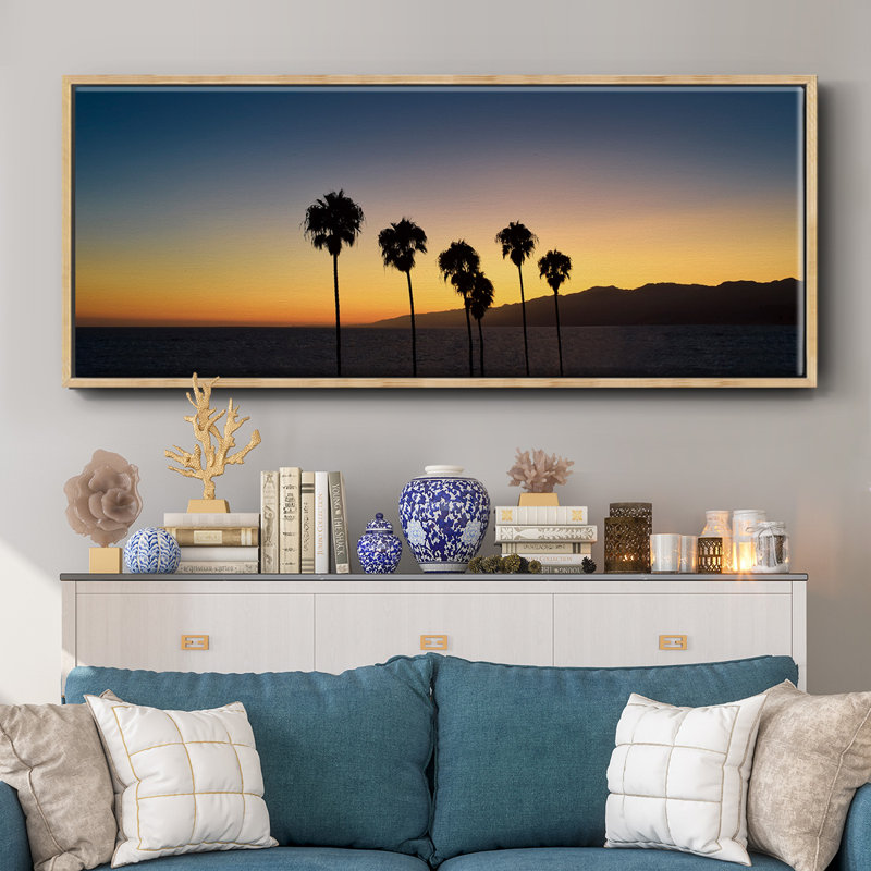 Dusk In Cali, reproduction d'art sur toile, Naturel, H 20 po x l 50 po x P 1,5 po