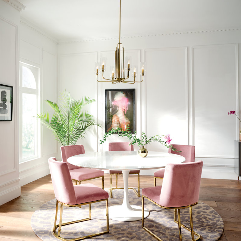 Lustre Kimrose 6Lt, Laiton naturel brossé