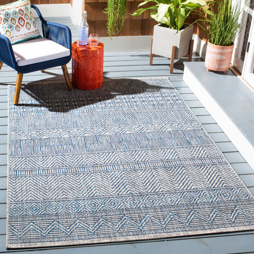 9' x 12' Blue Outdoor Rugs You'll Love | Wayfair