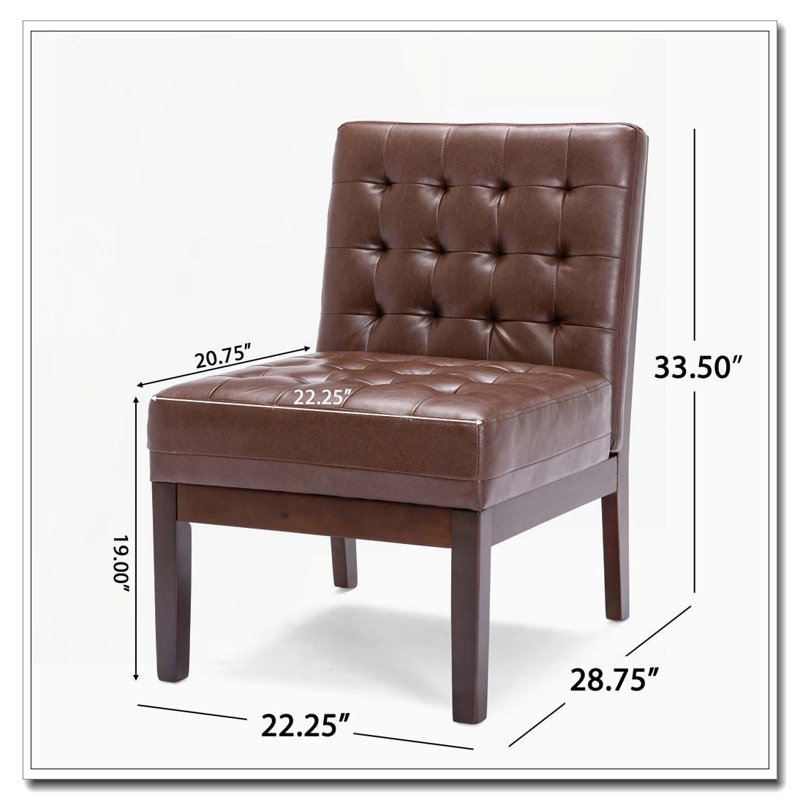 Chaise d'appoint avec surpiqûres gaufrées