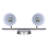 Raisa 14.5 In. 2 Light Brushed Nickel Vanity With White Glass Shade