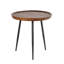 Finzel Solid Mango Wood Industrial Round Coffee Table with Metal Legs-1714498160