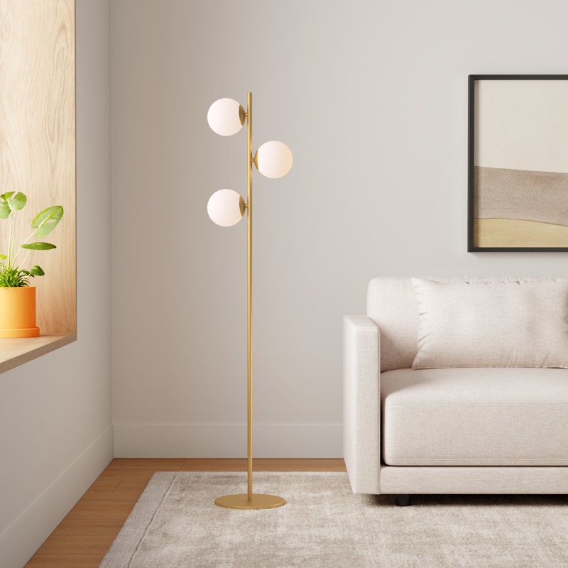 Dianna 64'' Traditional Floor Lamp, Gold
