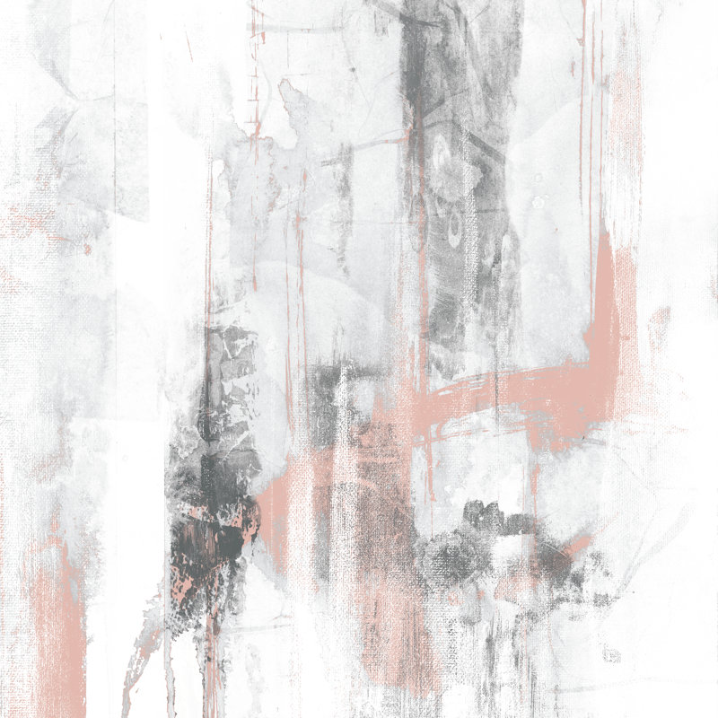 Abstract Copper Leaf - Wrapped Canvas Painting, 30cm H x 30cm W x 3.8cm D