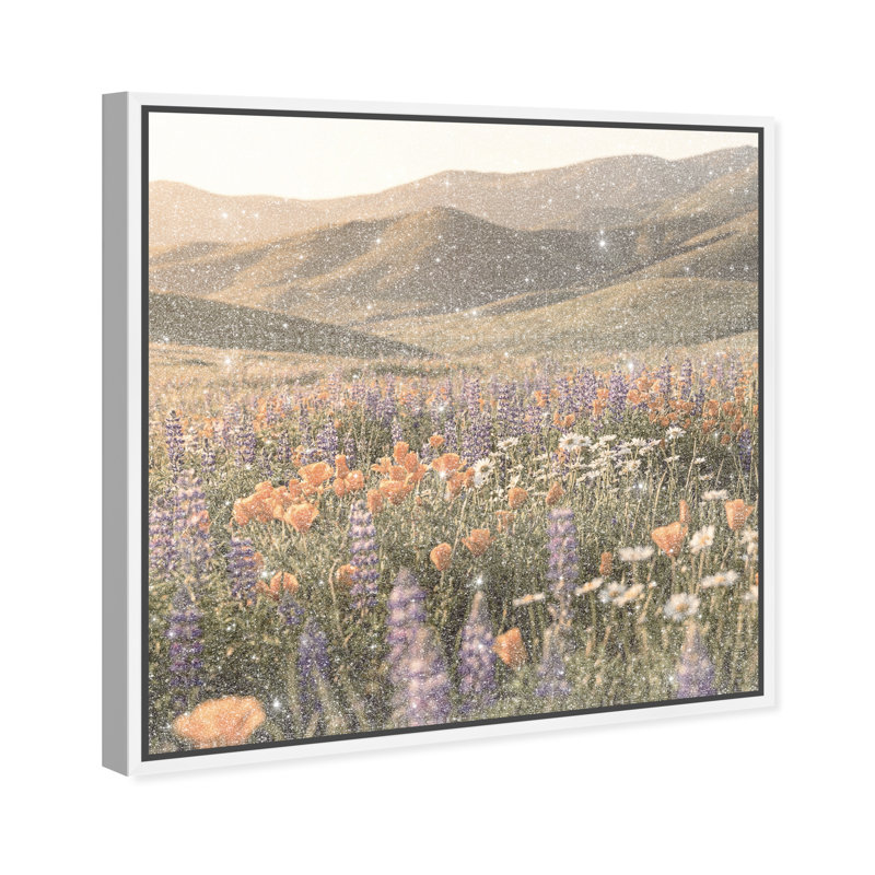 Lavender Hill Print by Oliver Gal, 13" H x 13" W, White Floater Frame