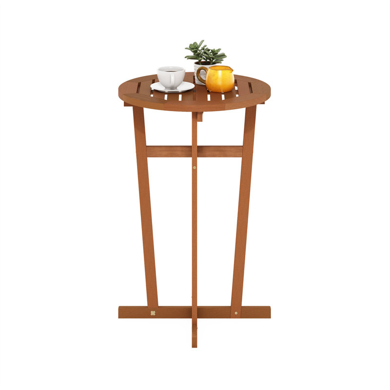  Tioman Hardwood Outdoor Patio Bar Table in Teak Oil, Natural