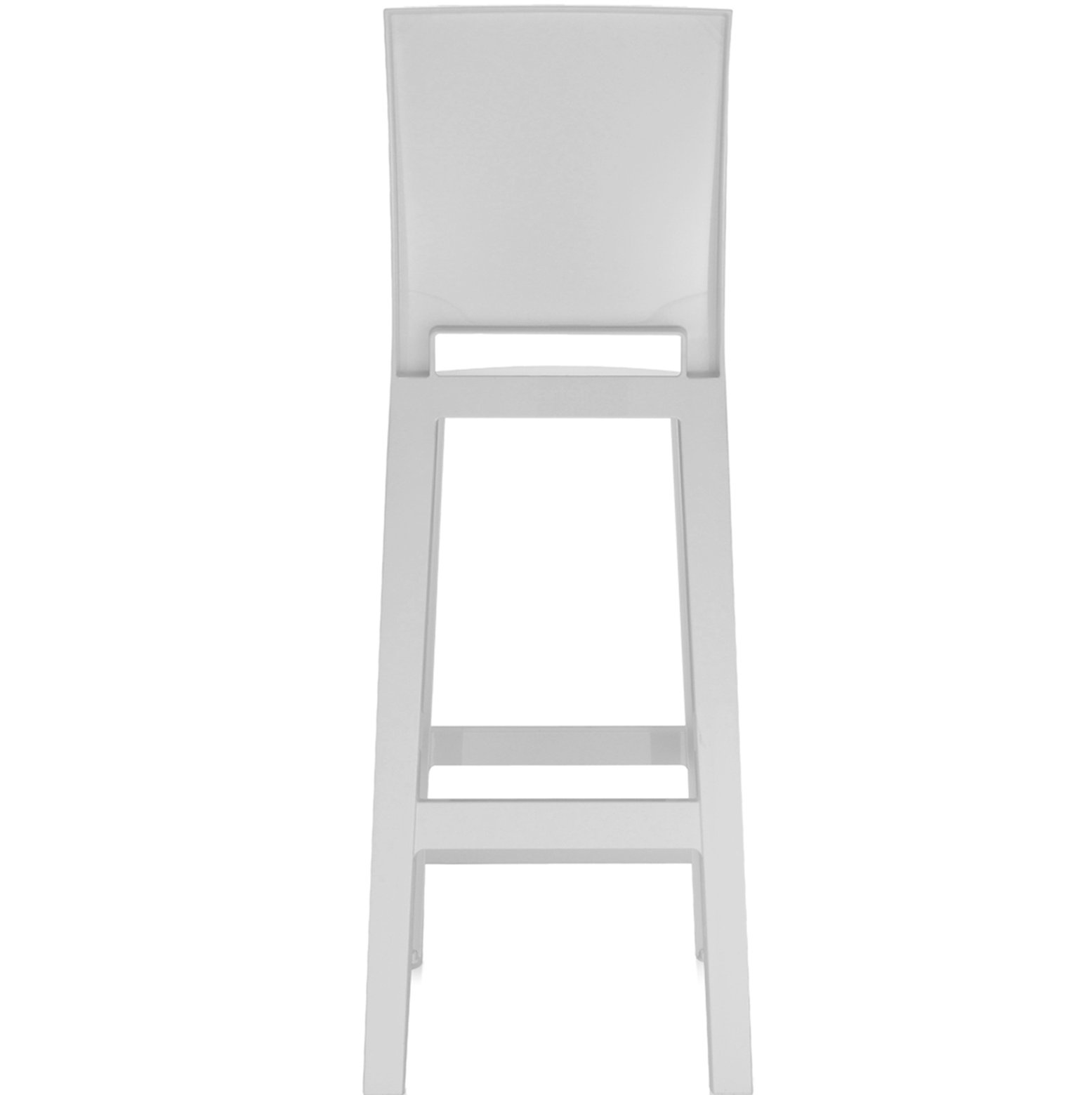 One More Outdoor Bar Stool, Glossy White, Bar