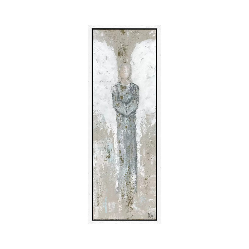 Father Angel by Ashley Bradley - Panoramic Print on Canvas, 30.48 cm H x 91.44 cm W, White Framed
