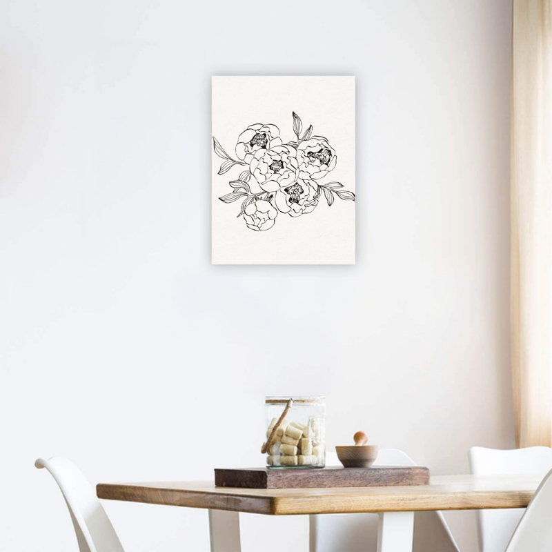 Art mural noir et blanc sur toile de qualité supérieure, 24 x 18 po, décoration pour salon, chambre à coucher