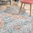 Casarez Oriental Power Loom Performance Beige/Blue Rug-303608628