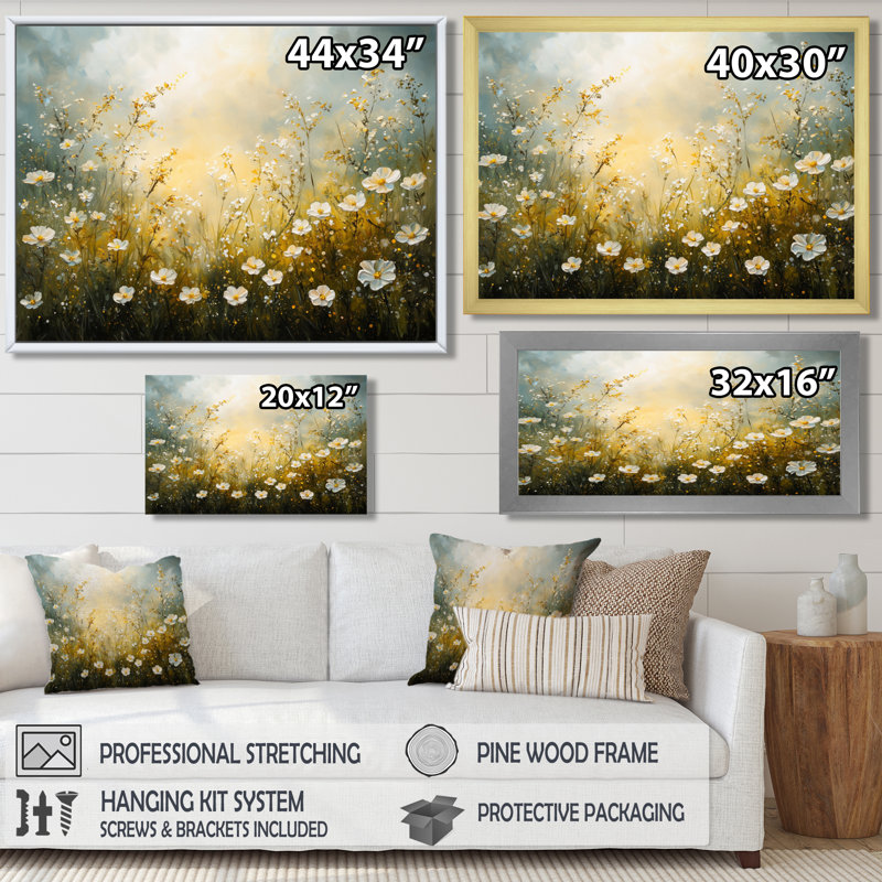 «Countryside Roses Flowers Field II - Roses», art mural, H 24 po x l 32 po, Reproduction encadrée d'une seule photo sans pass
