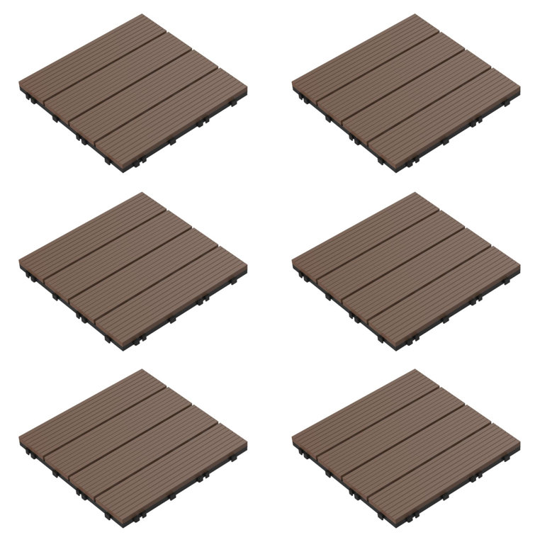 12" x 12" Composite Interlocking Deck Tile
