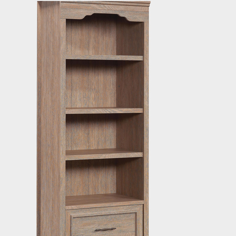 Bibliothèque avec tiroir, finition brune