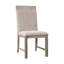 Chaise de salle à manger Gris Gris, siège en bois massif gris, assise rembourrée en tissu