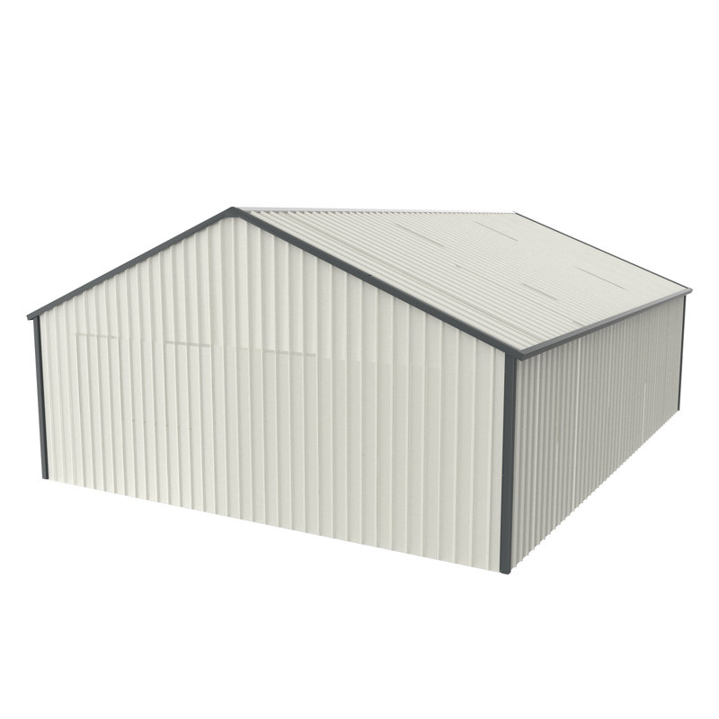 Remise double 25 po x 33 pi en métal avec porte d'entrée latérale