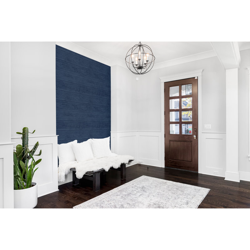 Wood & Shiplap Vinyl Peel & Stick Wallpaper Roll by Stacy Garcia Home, Blue