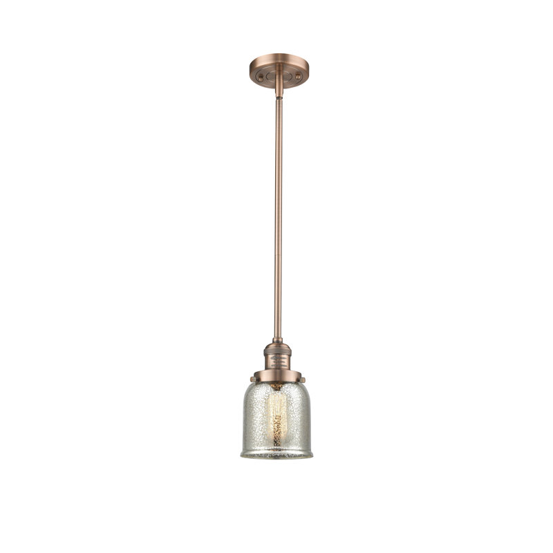 Hardison 1 - Light Single Pendant, Silver Mercury, Antique Copper