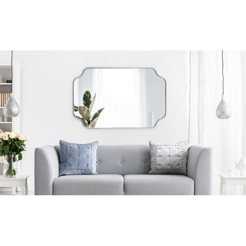 Miroir mural Aransa, Argent, 36 po x 24 po