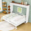 Grand lit escamotable en bois avec port USB-242671857