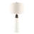 Triangular Ceramic And Wood Table Lamp