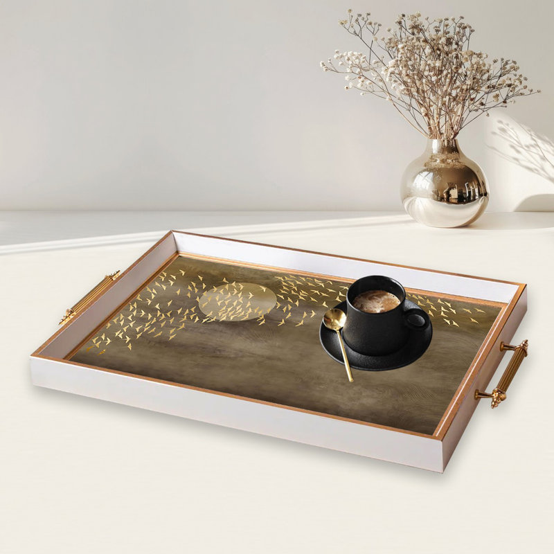Élégant plateau en verre de 19,7 po x 11,4 po x 1,4 po | Fabrication 100% verre durable | Facile à nettoyer avec un chiffon humide | Idéal pour le service, la présentation décorative et l'organisation | Ajout élégant à la décoration intérieure