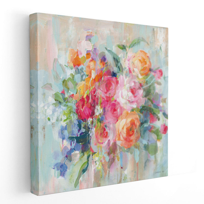 Sun Drenched Bouquet - reproduction d'art sur toile, H 40 po x l 40 po