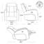 Fauteuil inclinable électrique pivotant en cuir véritable Cindina Louisa (ensemble de 2)-121418878