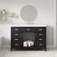 Meuble-lavabo 48 po avec lavabo, 2 portes et 8 tiroirs, système de fermeture en douceur, conception classique-1661431609