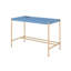 Bureau d'écriture bleu marine et doré avec USB-130632474