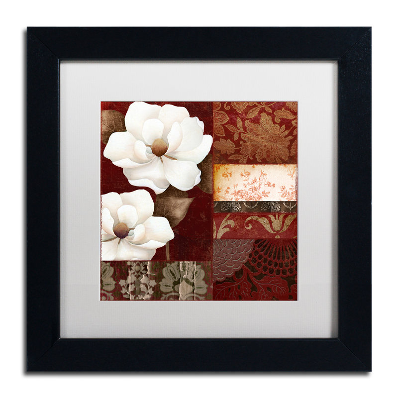 Jadaya «Flores Blancas III», impression encadrée, H 11 po x l 14 po x P 0,5 po, Blanc
