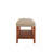 Fabric & Oak Finish Bench