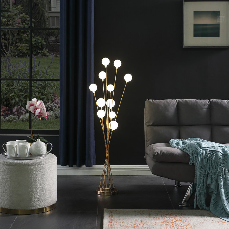 46" Multi Light LED Novelty Floor Lamp, Gold