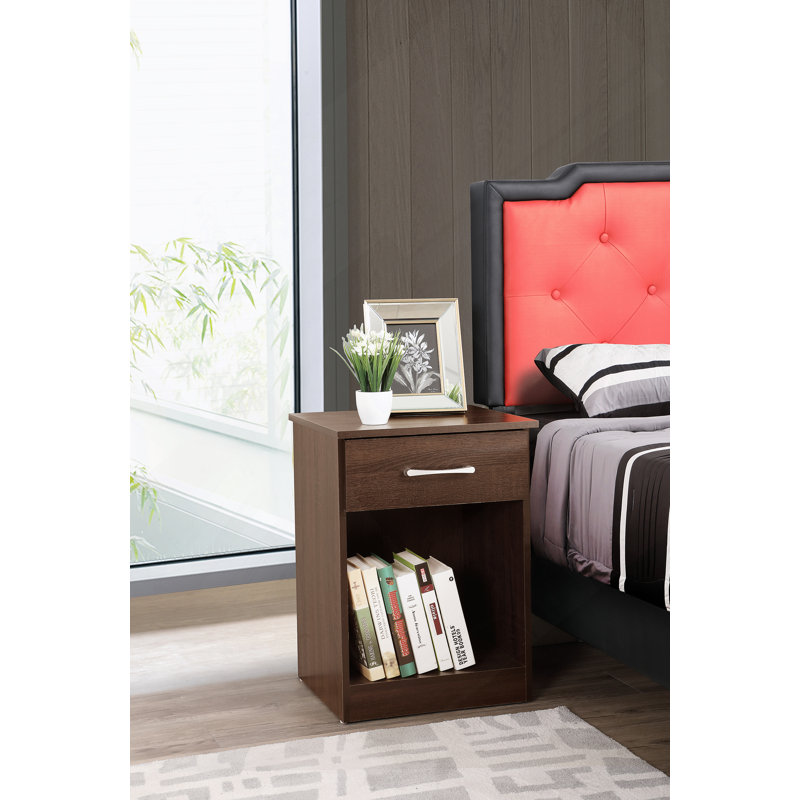 Table de chevet avec un tiroir, Dark Brown
