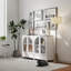 Arched Glass Sideboard Buffet Cabinet Display Cabinet with Adjustable Shelves-1389208666-1389208664