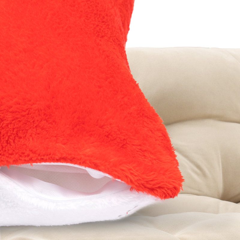 Coussin décoratif, H 12 po x l 20 po, Rouge