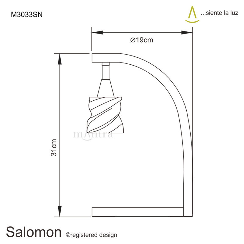 Matheson Metal Arched Lamp, Satin Nickel