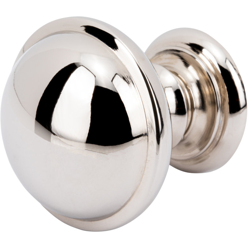 Ronan Diameter Round Knob, Polished Nickel, 1 1/4"