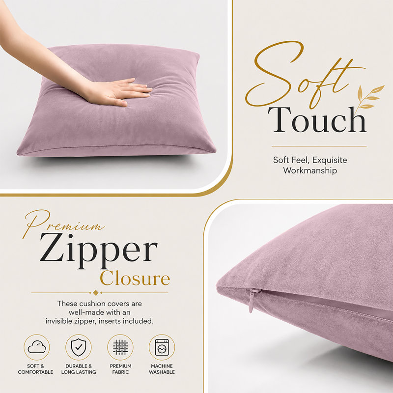 Aldino Square Cushion, Pink Rose