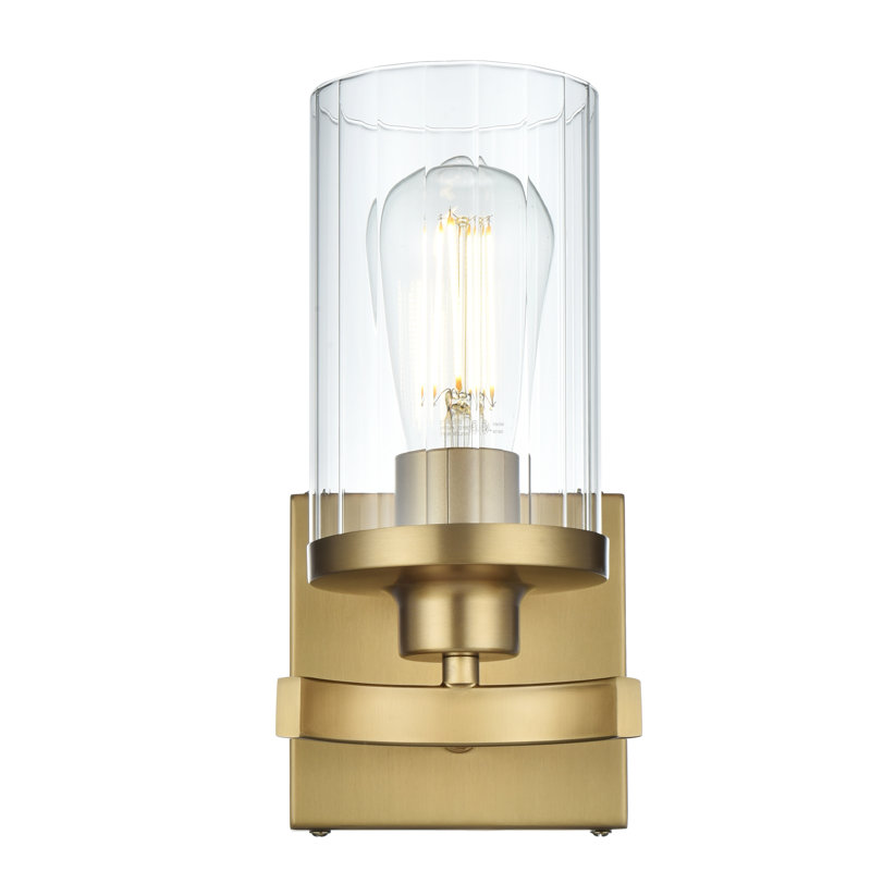 Éclairage pour meuble-lavabo à intensité variable Dariela, Doré, Une lumière, H 10 po x l 5 po x P 5 po