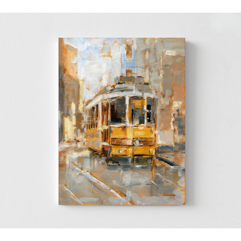 «Kyle Day Trriot II» par Ethan Harper, affiche de chariot jaune, œuvre d'art Ethan Harper, impression de bureau de poste, impression de station de bus
